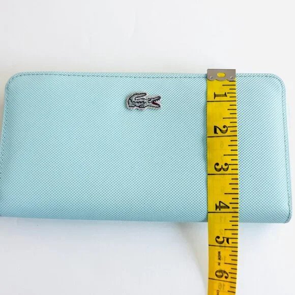 Lacoste Womens Large L.12.12 Concept Billfold Wallet Light Turquoise Blue - Picture 10 of 10